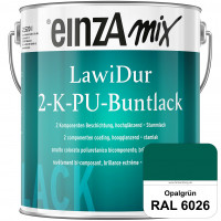 einzA LawiDur 2-K-PU-Buntlack - Hochglanz (RAL 6026 Opalgrün)