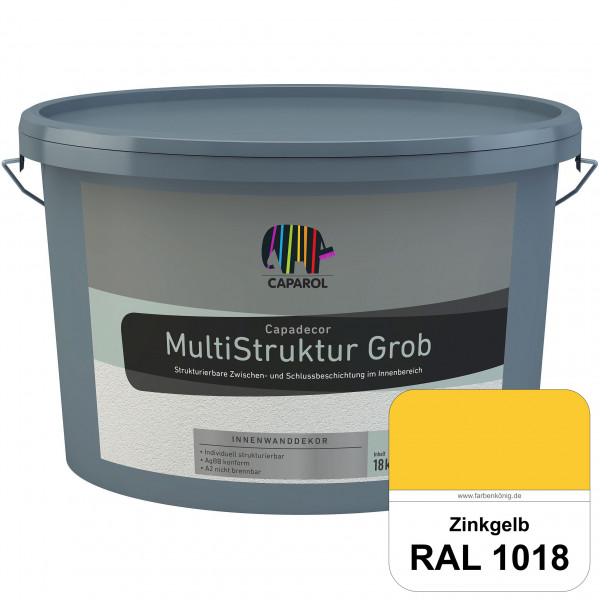 Capadecor MultiStruktur grob (RAL 1018 Zinkgelb) quarzgefüllte Zwischen- und Schlußbeschichtung in g
