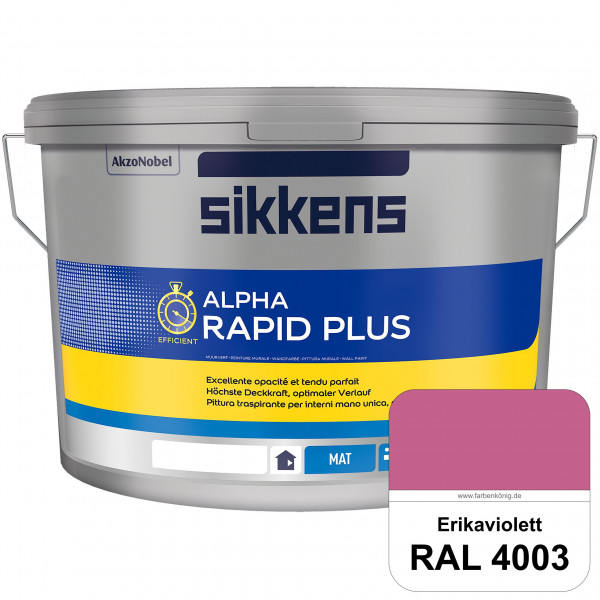 Alpha Rapid Plus (RAL 4003 Erikaviolett) Hochwertige & stumpfmatte Wandfarbe für mittlere Belastunge