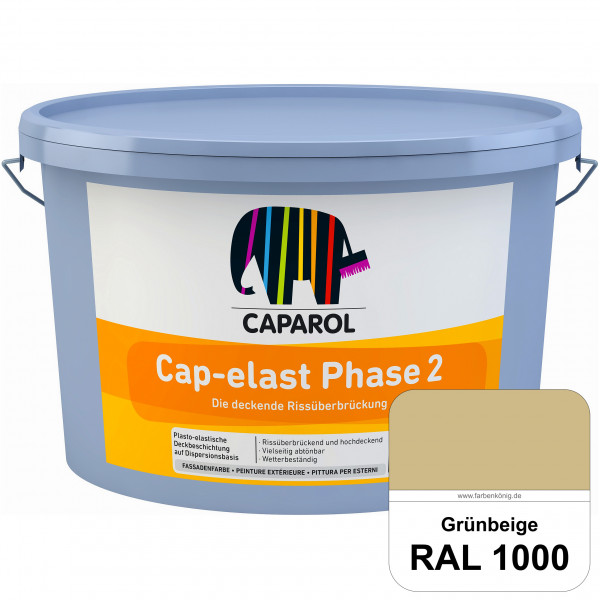 Cap-elast Phase 2 (RAL 1000 Grünbeige) Sanierung gerissener Putzfassaden und Betonflächen