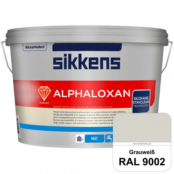 Alphaloxan (RAL 9002 Grauweiß) Professionelle Siliconharz-Fassadenfarbe (außen)