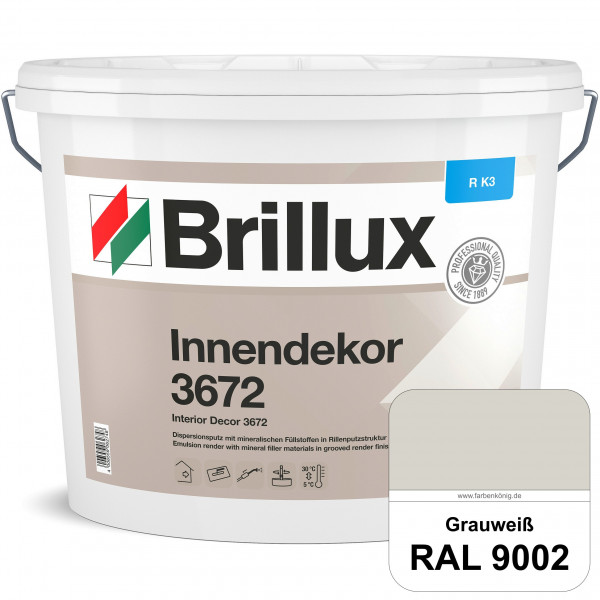 Innendekor ELF R-K3 3672 (RAL 9002 Grauweiß) Kratzputz zur Erzielung dekorativer und strapazierfähig