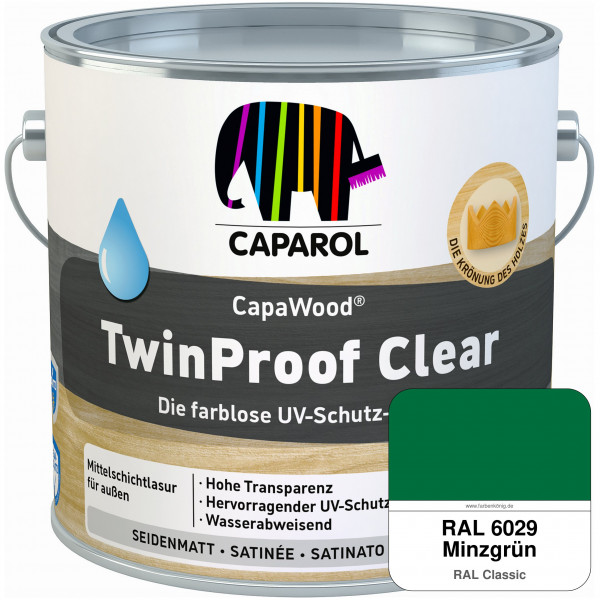 CapaWood® TwinProof Clear (RAL 6029 Minzgrün) - ersetzt Capadur TwinProof