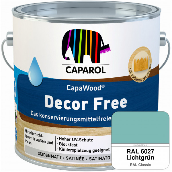 CapaWood® Decor Free (RAL 6027 Lichtgrün) - ersetzt Capadur DecorLasur KF