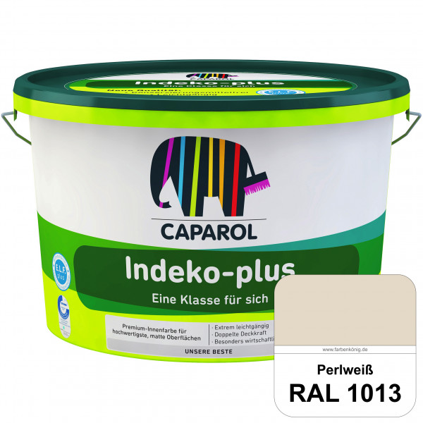 Indeko-plus (RAL 1013 Perlweiß) doppeldeckende matte & hochwertige Innenfarbe
