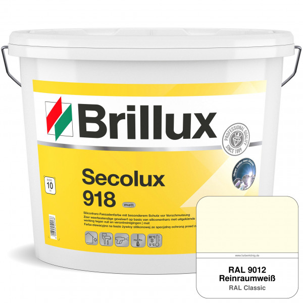 Secolux 918 TSR-Formel (RAL 9012 Reinraumweiß) für den Einsatz auf WDVS - ehemals Silicon-Fassadenfa