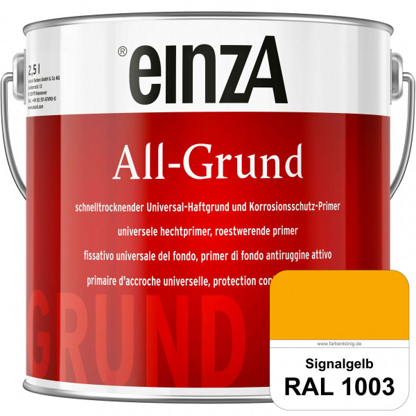 einzA All-Grund (RAL 1003 Signalgelb) Schnelltrocknender Haftgrund & Korrosionsschutz-Primer