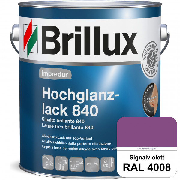Impredur Hochglanzlack 840 (RAL 4008 Signalviolett) für Holz- und Metallflächen (löselmittelhaltig)