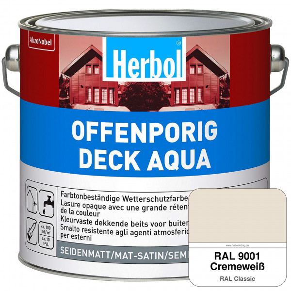 Offenporig-Deck Aqua (RAL 9001 Cremeweiß)