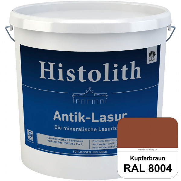 Histolith® Antik-Lasur (RAL 8004 Kupferbraun) Lasurkonzentrat nach dem Vorbild historischer Beschich