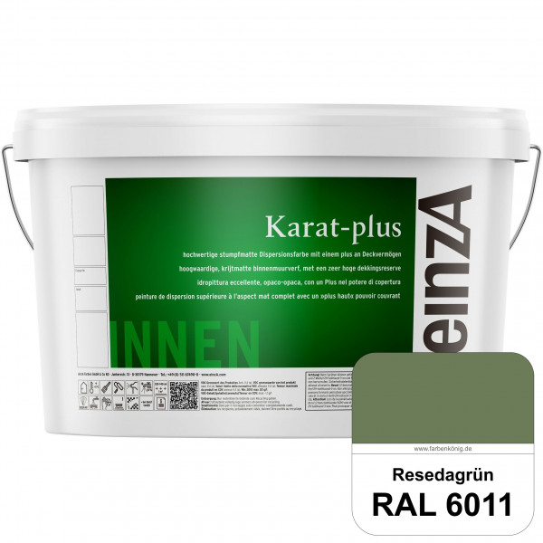 einzA Karat-plus (RAL 6011 Resedagrün) Innenwandfarbe mit herausragenden Produkteigenschaften