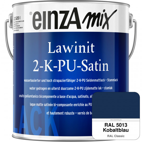 einzA Lawinit 2-K-PU Satin Stammlack (RAL 5013 Kobaltblau)