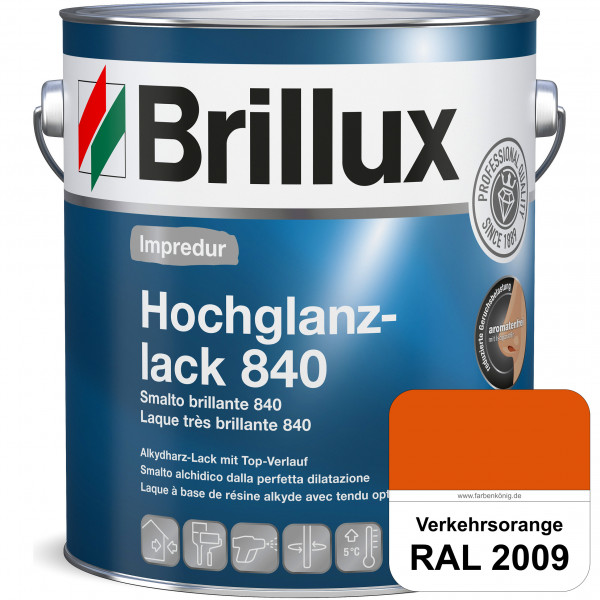Impredur Hochglanzlack 840 (RAL 2009 Verkehrsorange) für Holz- und Metallflächen (löselmittelhaltig)