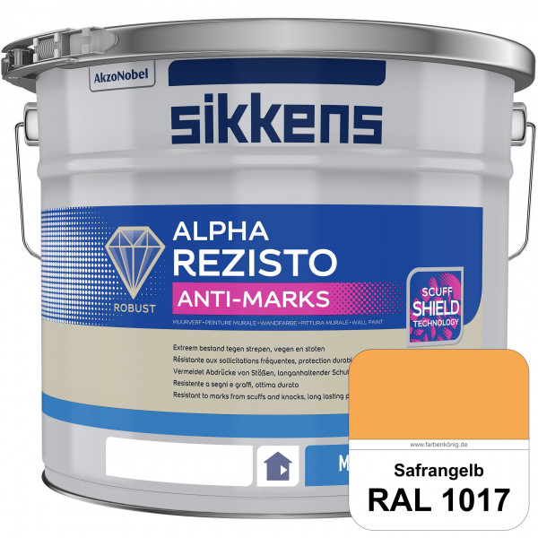 Alpha Rezisto Anti-Marks (RAL 1017 Safrangelb) Extrem widerstandsfähige Innenwandfarbe
