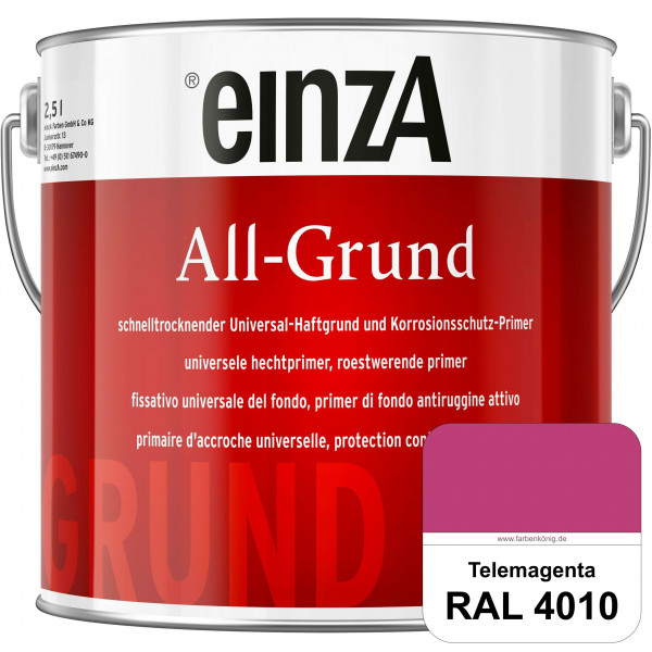 einzA All-Grund (RAL 4010 Telemagenta) Schnelltrocknender Haftgrund & Korrosionsschutz-Primer