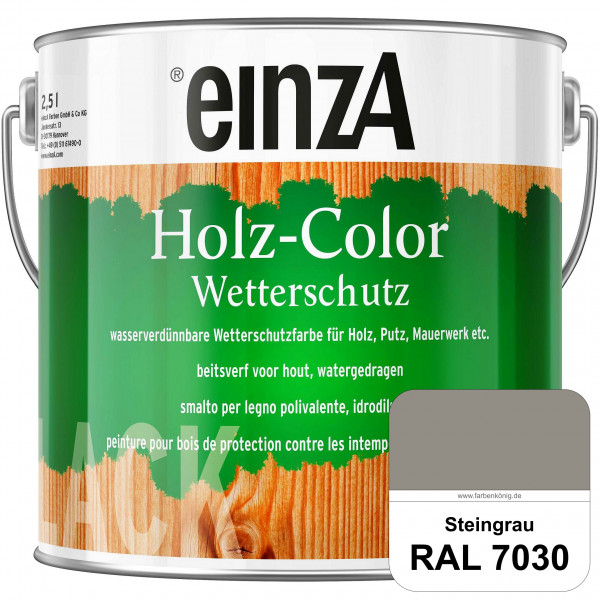 einzA Holz-Color (RAL 7030 Steingrau) Wetterschutzfarbe für außen