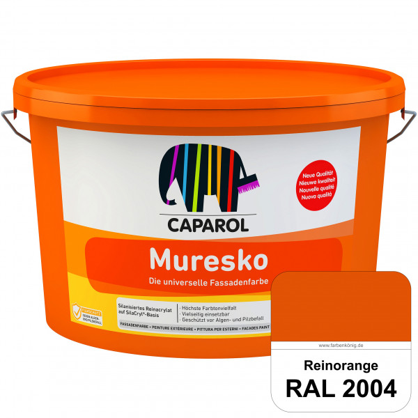 Muresko (RAL 2004 Reinorange) Silanisierte Reinacrylat-Fassadenfarbe auf SilaCryl®-Basis