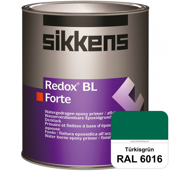 Redox BL Forte (RAL 6016 Türrkisgrün) seidenmatte & wasserbasierte 2-K-Epoxidharzlack (innen)