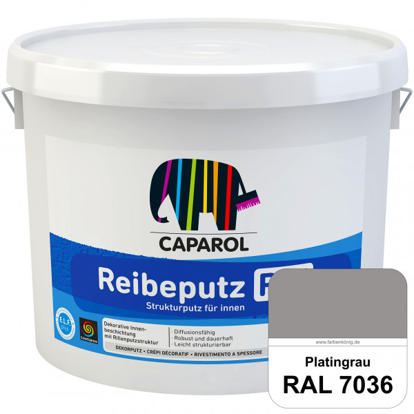 Reibeputz R 15 (RAL 7036 Platingrau) Dekorputze für dekorative Innenbeschichtungen