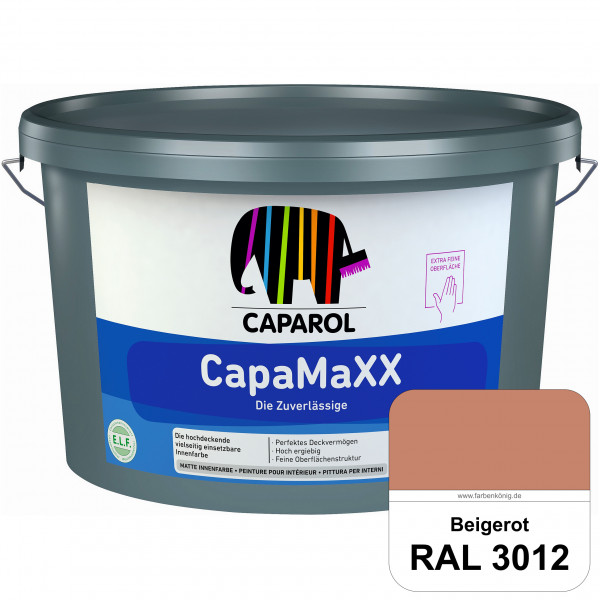 CapaMaXX (RAL 3012 Beigerot) tuchmatte Innenfarbe mit hohem Deckvermögen und Ergiebigkeit