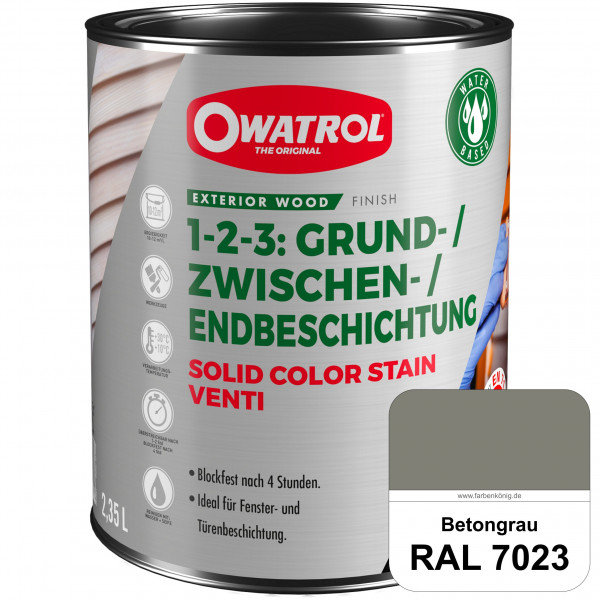 SOLID COLOR STAIN VENTI (RAL 7023 Betongrau)