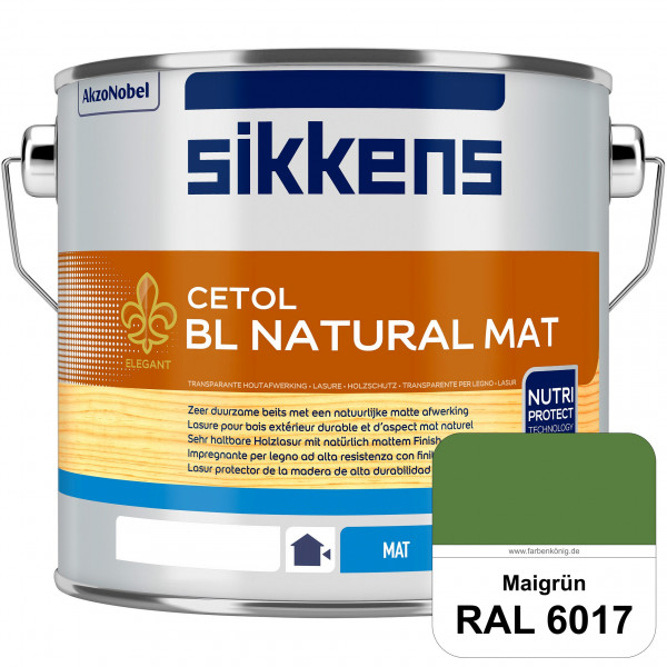 Cetol BL Natural Mat (RAL 6017 Maigrün) Matte, wasserverdünnnbare Dünnschichtlasur