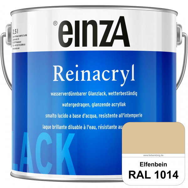 einzA Reinacryl (RAL 1014 Elfenbein) wetterbeständige glänzende Acryl-PU-Lackfarbe