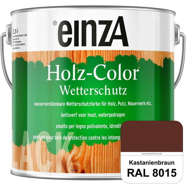 einzA Holz-Color (RAL 8015 Kastanienbraun) Wetterschutzfarbe für außen