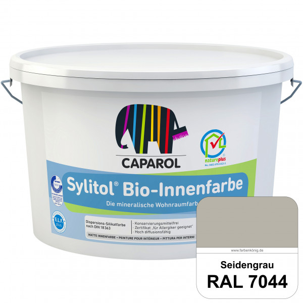 Sylitol® Bio-Innenfarbe (RAL 7044 Seidengrau) Innenfarbe auf Silikatbasis  für Allergiker