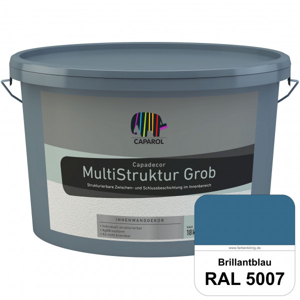 Capadecor MultiStruktur grob (RAL 5007 Brillantblau) quarzgefüllte Zwischen- und Schlußbeschichtung
