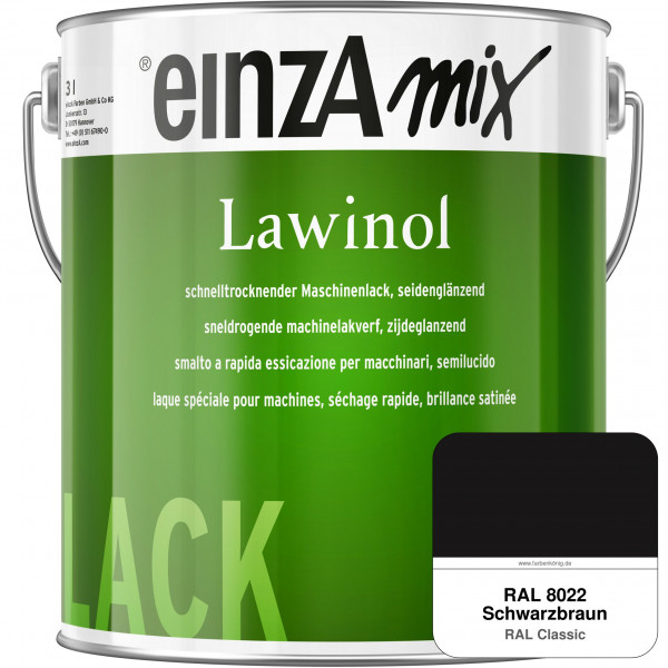 einzA Lawinol seidenglänzend (RAL 8022 Schwarzbraun)