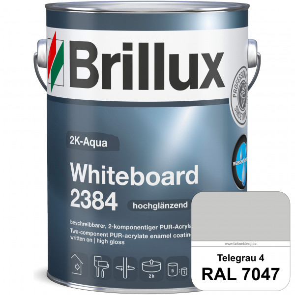 2K-Aqua Whiteboard 2384 (RAL 7047 Telegrau 4) Zur Erstellung von Whiteboardflächen für die Beschrift