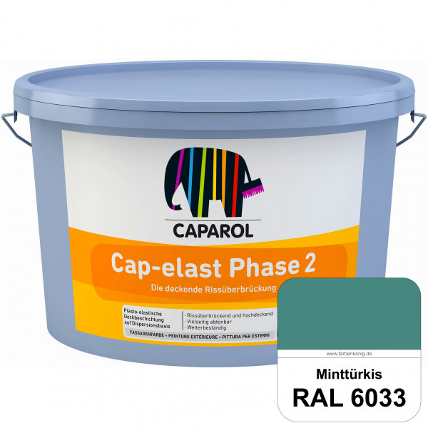 Cap-elast Phase 2 (RAL 6033 Minttürkis) Sanierung gerissener Putzfassaden und Betonflächen