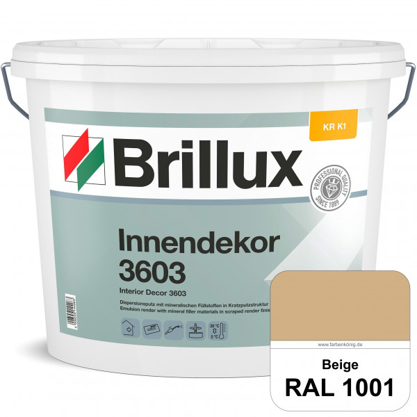 Innendekor ELF KR-K1 3603 (RAL 1001 Beige) Kratzputz nach zur Erzielung dekorativer und strapazierfä