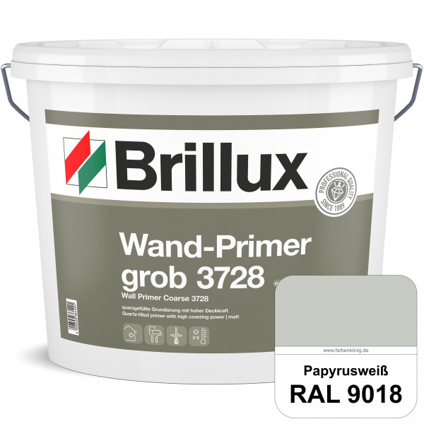 Wand-Primer grob ELF 3728 (RAL 9018 Papyrusweiß) quarzgefüllte Spezialgrundierfarbe für Gipskarton,