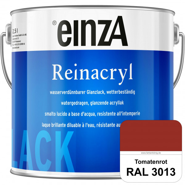 einzA Reinacryl (RAL 3013 Tomatenrot) wetterbeständige glänzende Acryl-PU-Lackfarbe