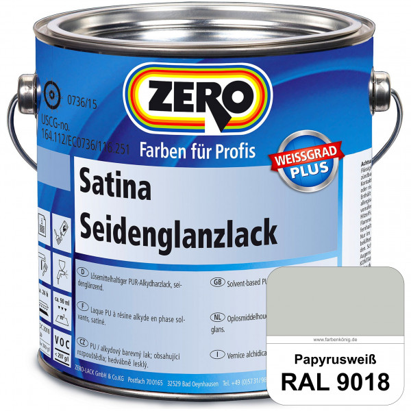 Satina Seidenglanzlack (RAL 9018 Papyrusweiß)