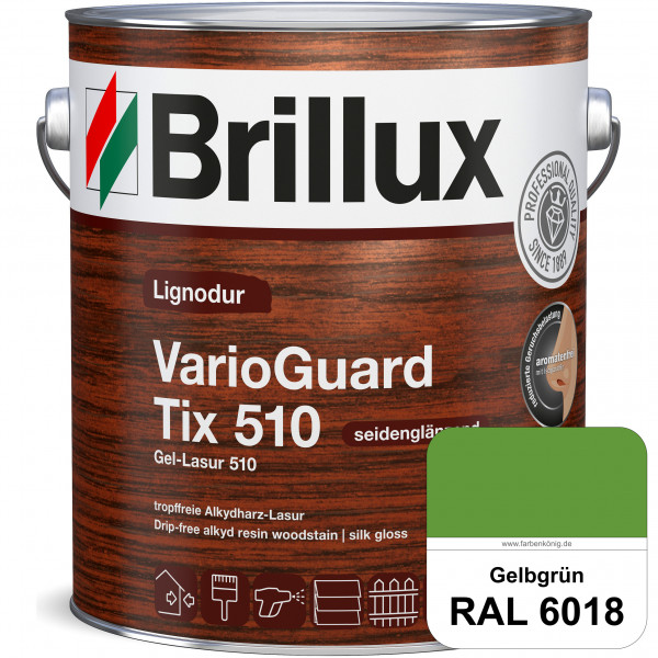 Lignodur VarioGuard Tix 510 (Gel-Lasur 510) RAL 6018 Gelbgrün