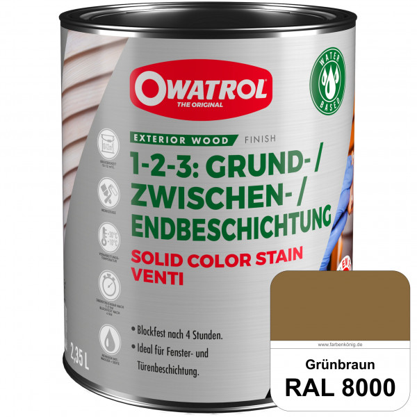 SOLID COLOR STAIN VENTI (RAL 8000 Grünbraun)