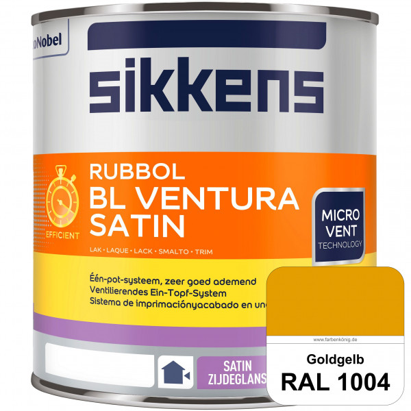 Rubbol BL Ventura Satin (RAL 1004 Goldgelb) Seidenglanzlack (wasserbasiert) Fenster außen