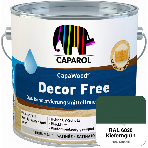 CapaWood® Decor Free (RAL 6028 Kieferngrün) - ersetzt Capadur DecorLasur KF