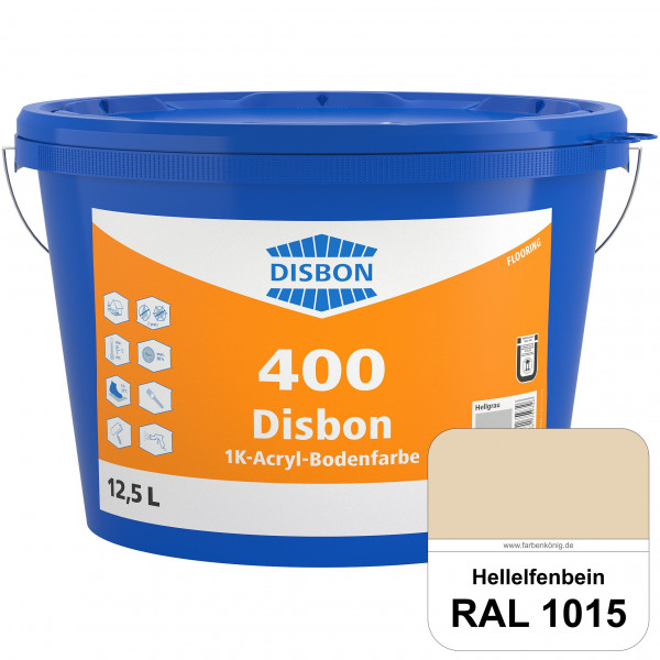 Disbon 400 1K-Acryl-Bodenfarbe (RAL 1015 Hellelfenbein) Dispersionsbeschichtung für mineralische Bod