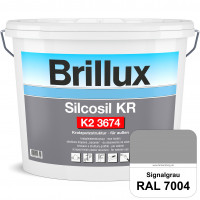 Silcosil KR K2 3674 (RAL 7004 Signalgrau) siliconverstärkter Dekorputz, Kratzputzstruktur, wetterbes