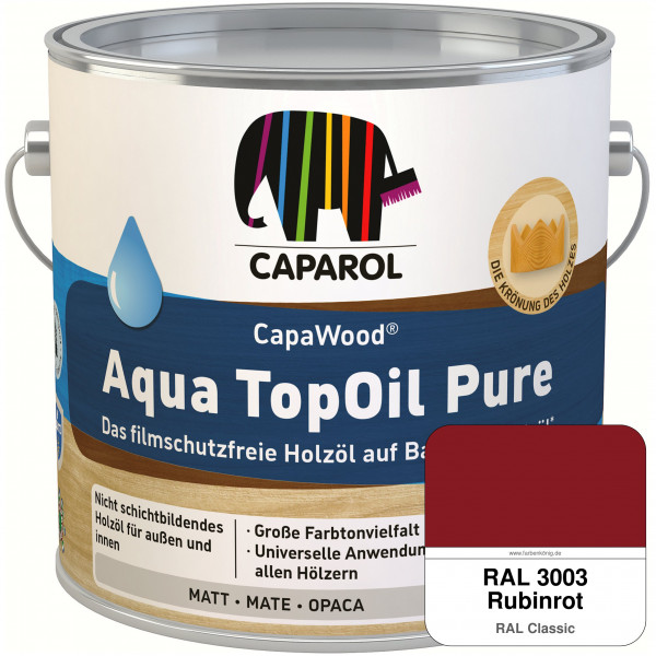 CapaWood® AquaTopOil Pure (RAL 3003 Rubinrot) - ersetzt CapaGreen Holz-Öl Aqua