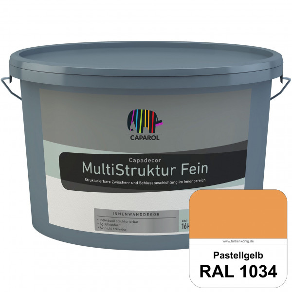 Capadecor MultiStruktur fein (RAL 1034 Pastellgelb) quarzgefüllte Zwischen- und Schlußbeschichtung i
