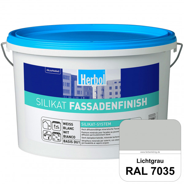 Silikat FassadenFinish (B-Ware) - 5 Liter (RAL 7035 Lichtgrau)