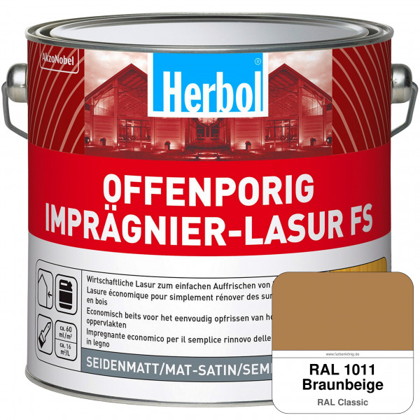 Offenporig Imprägnier-Lasur FS (RAL 1011 Braunbeige)