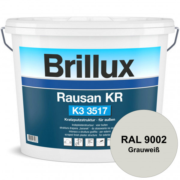 Rausan KR K3 3517 mit Protect (RAL 9002 Grauweiß) Organisch gebundener Kratzputz für wetterbeständig
