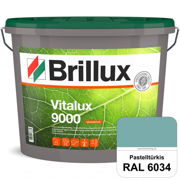 Vitalux 9000 (RAL 6034 Pastelltürkis) konservierungsmittelfreie Innendispersion für Kinder- & Schlaf