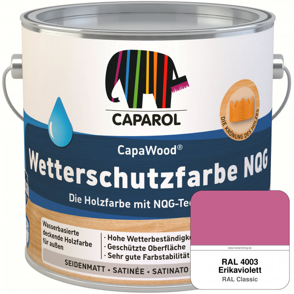 CapaWood® Wetterschutzfarbe NQG (RAL 4003 Erikaviolett) - ersetzt Capadur Wetterschutzfarbe NQG